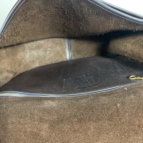 Vintage Coach NYC Classic Shoulder Bag 9170 Mocha Brown Pre 94 + Hang Tag Charm - Picture 9 of 14